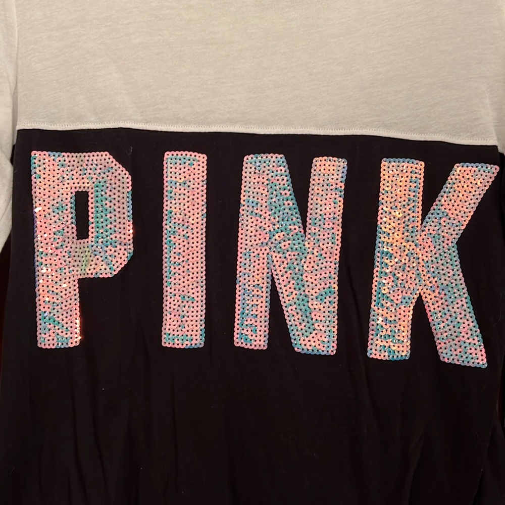 Victoria Secret PINK Bling Long Sleeve Top - Picture 2 of 3